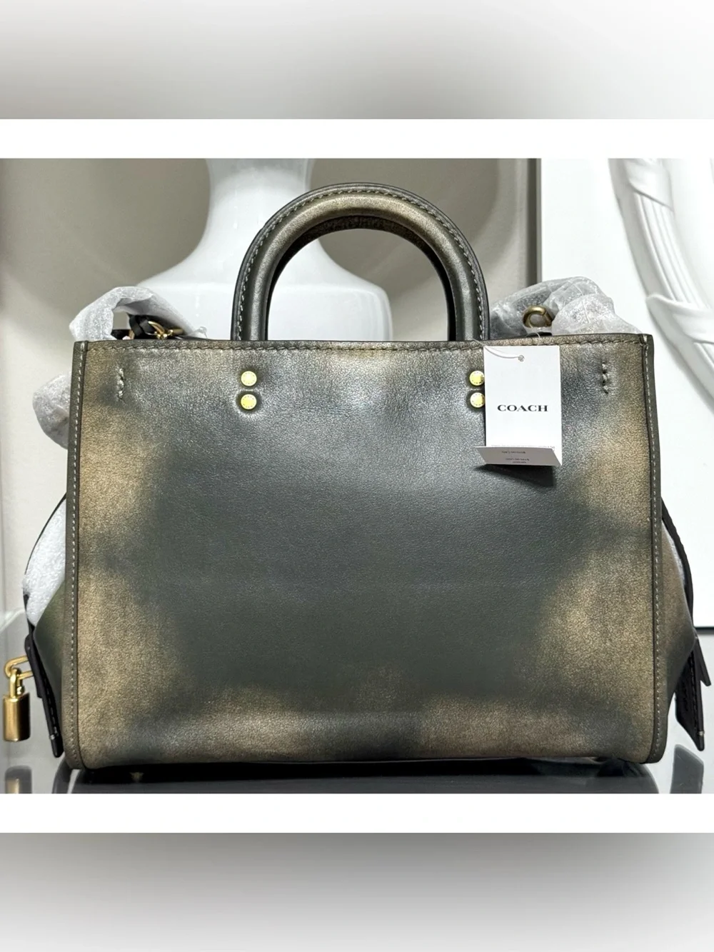 COACH Rogue Bag 31 In GREEN Loved Leather